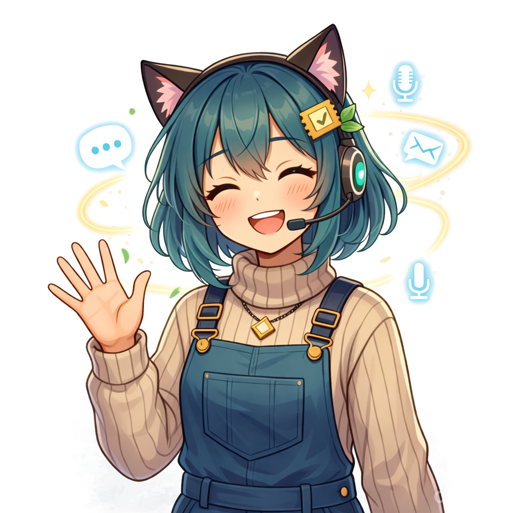 Nori Bot mascote acenando