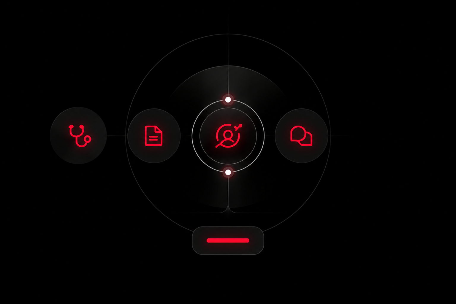 Interface escura representando a abertura de ticket.
